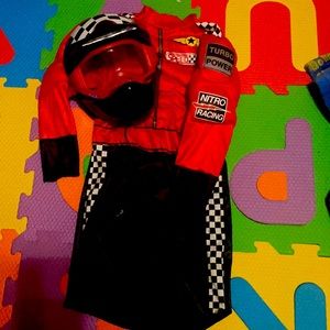 4t race car driver with mask costume